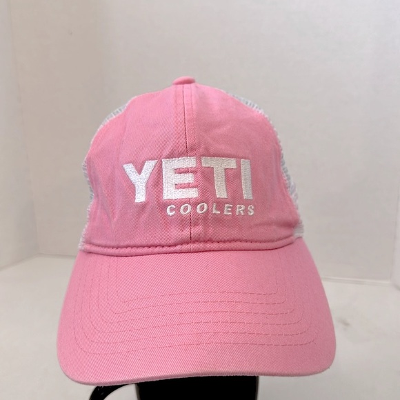 Yeti Coolers Womens Pink Hat Mesh Snapback Trucker Baseball Cap - Picture 1 of 8